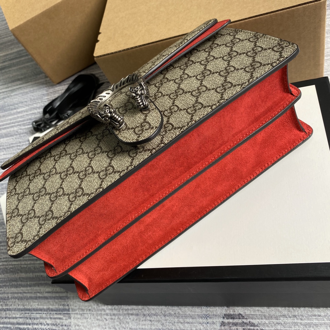 Gucci Dionysus Small GG Supreme Shoulder Bag 400249 Red